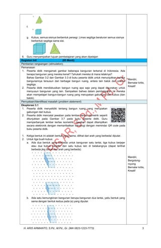 Modul Ajar Matematika Kelas 6 Semester 2 Kurikulum Merdeka Cp 032 Docx
