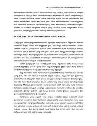 Modul Mtsm2103 Major Matematik