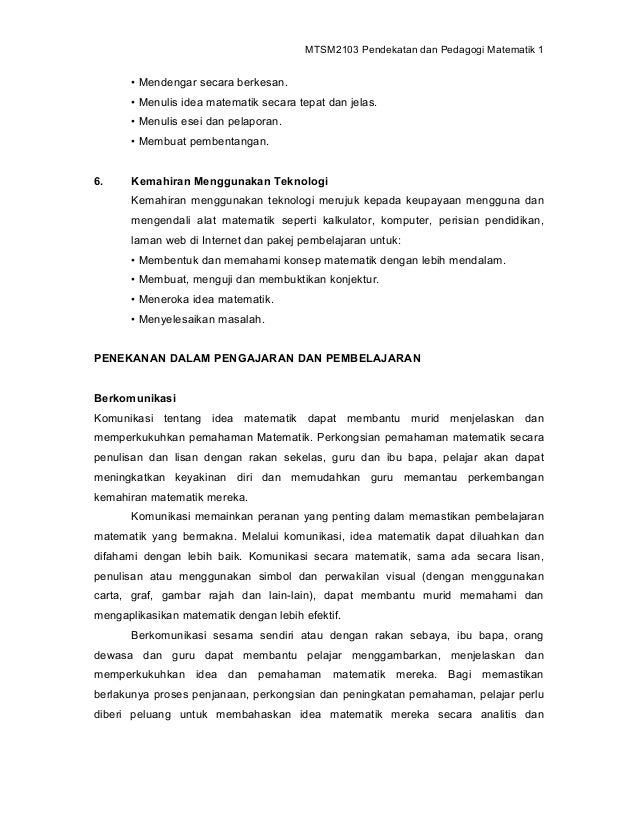 Modul Mtsm2103 Major Matematik