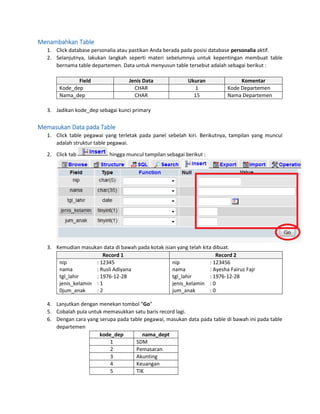 Modul my sql tutorial part 2 | PDF