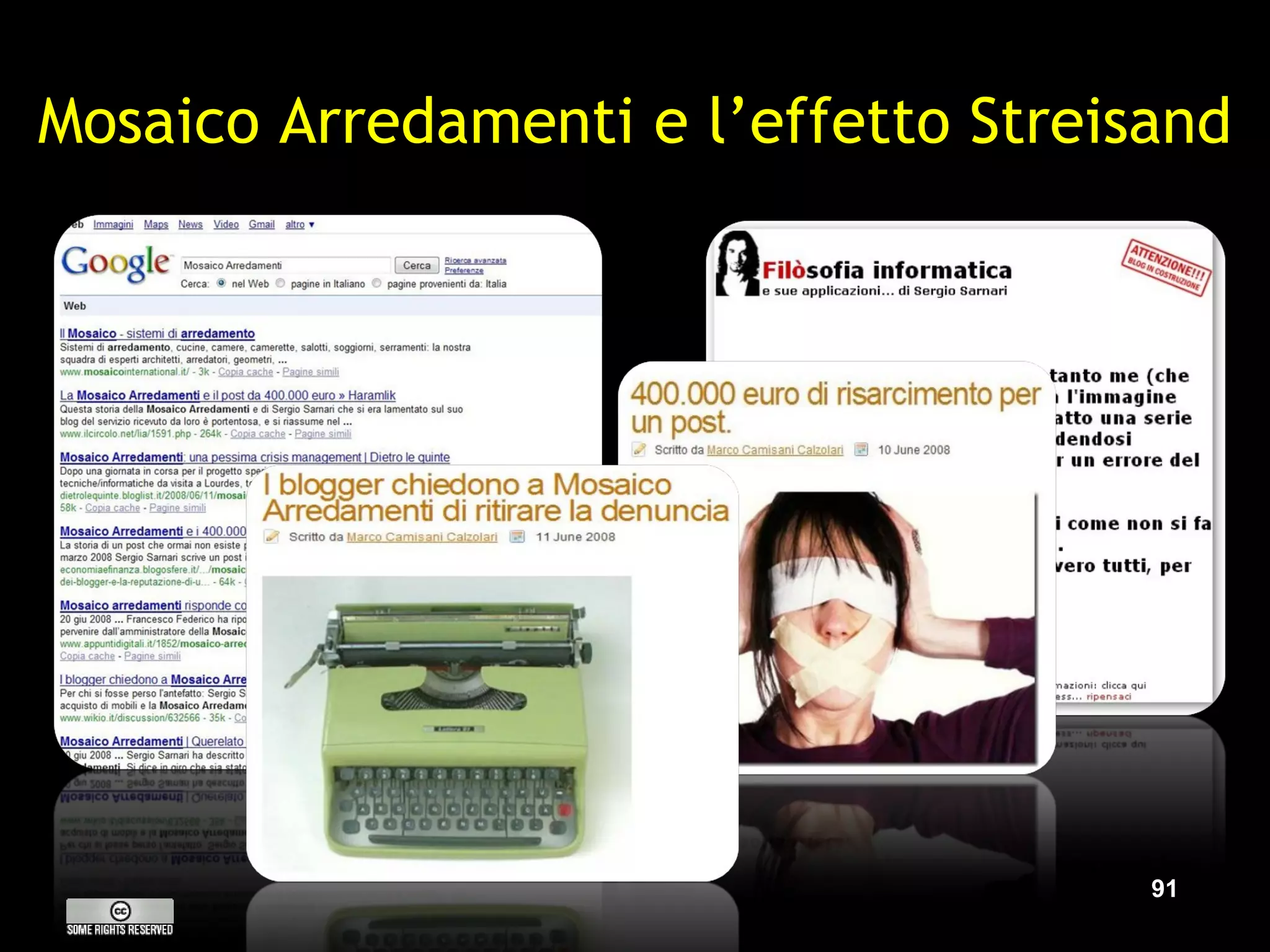 Mosaico Arredamenti e l’effetto Streisand 