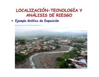 LOCALIZACIÓN-TECNOLOGÍA Y
ANÁLISIS DE RIESGO
Ejemplo Gráfico de Exposición
 