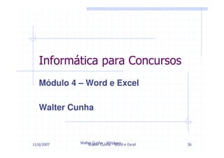 Modulo 4    Word E  Excel