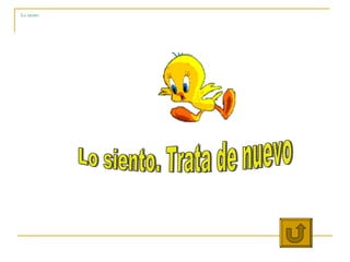 Lo siento Lo siento. Trata de nuevo 