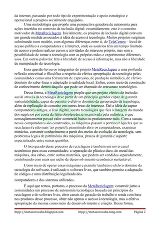 Modulo Metareciclagem