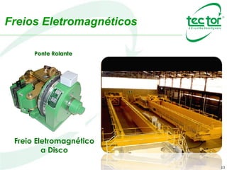 13
Freios Eletromagnéticos
Ponte Rolante
Freio Eletromagnético
a Disco
 