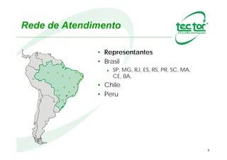 9
• Catracas, Rodas Livres
• Contra Recuos / Backstops
• Freios Industriais a Disco / Tambor
• Grampos de Ancoragem
• Eixos Compensadores Industriais “Cardans”(ECI)
• Embreagens Industriais
• Tambores Auto acionadoS (TAS)
• Auto Alinhador de Correias
• Limitadores de torque mecânicos com reset manual ou automático
• Limitadores de torque pneumáticos com reset automático
Linha de Produtos
 