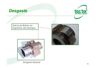 93
Desgaste
Sulcos do Rolete na
Superfície das Rampas
Desgaste Natural
 