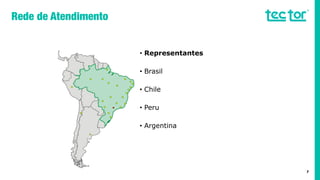 • Representantes
• Brasil
• Chile
• Peru
• Argentina
7
 