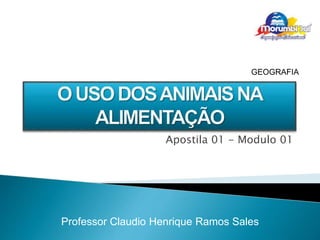 Apostila 01 - Modulo 01
Professor Claudio Henrique Ramos Sales
GEOGRAFIA
 