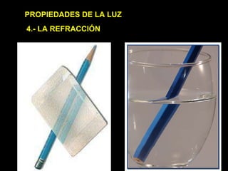 4.- LA REFRACCIÓN PROPIEDADES DE LA LUZ 