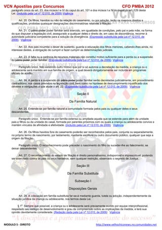  direito para o concurso CFOBA