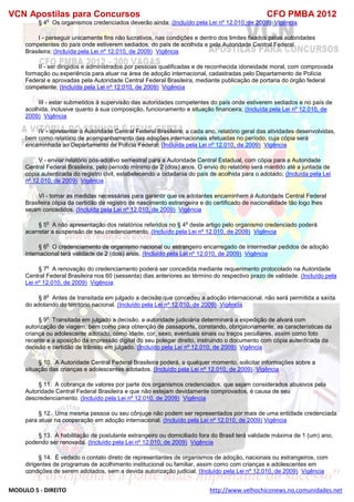  direito para o concurso CFOBA