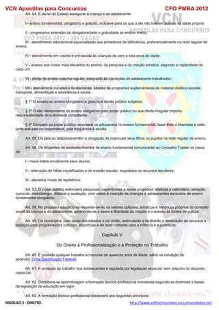  direito para o concurso CFOBA