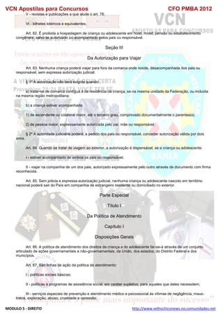  direito para o concurso CFOBA