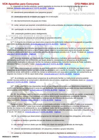  direito para o concurso CFOBA