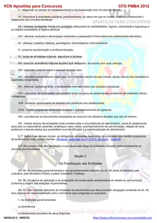  direito para o concurso CFOBA