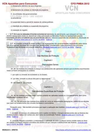  direito para o concurso CFOBA