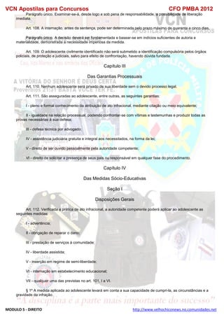  direito para o concurso CFOBA