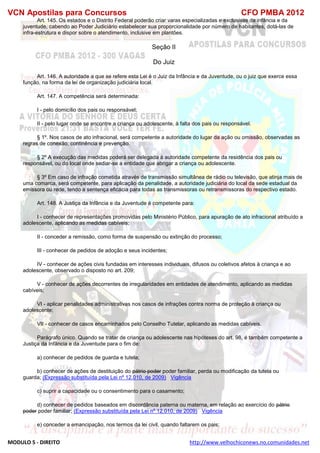  direito para o concurso CFOBA