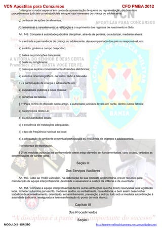  direito para o concurso CFOBA