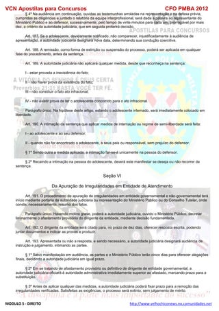  direito para o concurso CFOBA