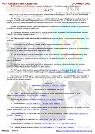  direito para o concurso CFOBA