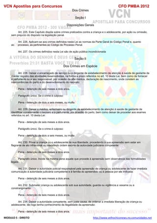  direito para o concurso CFOBA