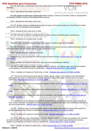  direito para o concurso CFOBA