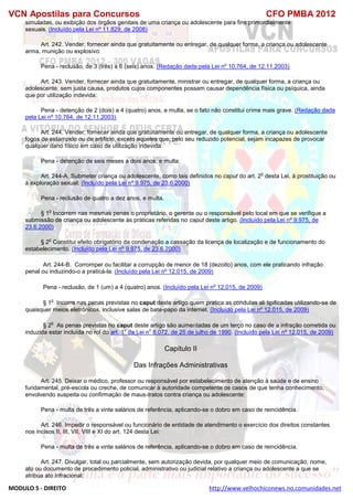  direito para o concurso CFOBA