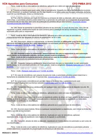  direito para o concurso CFOBA