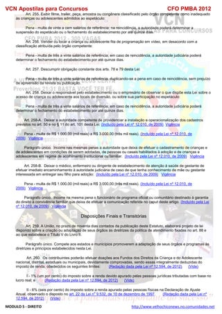  direito para o concurso CFOBA