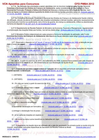  direito para o concurso CFOBA