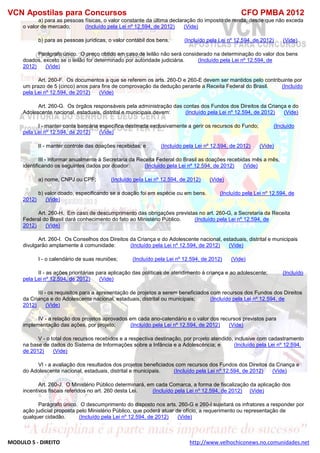  direito para o concurso CFOBA