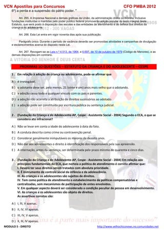  direito para o concurso CFOBA