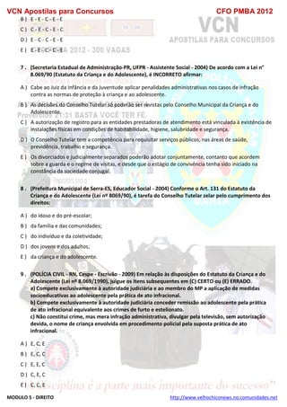  direito para o concurso CFOBA