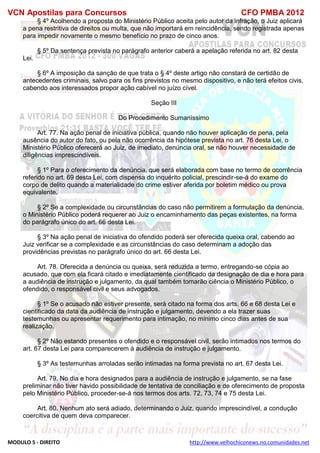  direito para o concurso CFOBA