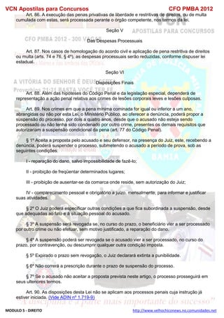  direito para o concurso CFOBA