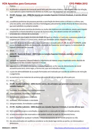  direito para o concurso CFOBA