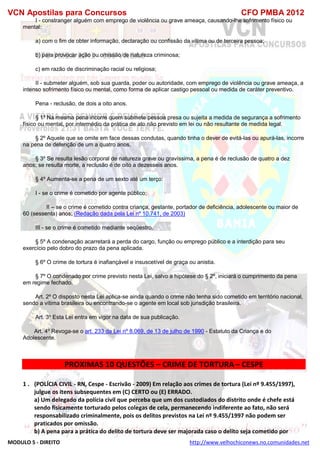  direito para o concurso CFOBA