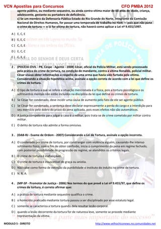  direito para o concurso CFOBA