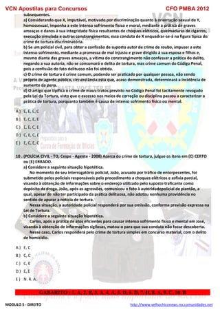  direito para o concurso CFOBA