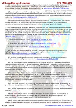  direito para o concurso CFOBA