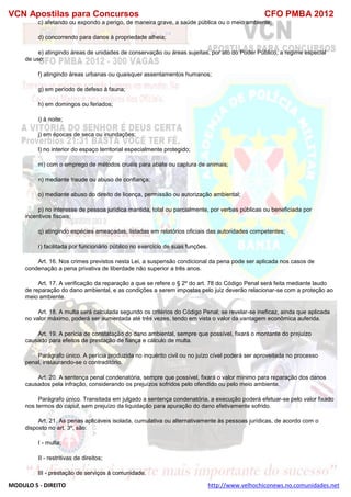  direito para o concurso CFOBA