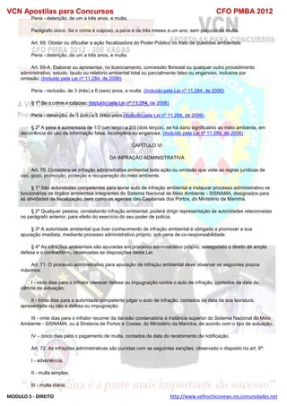  direito para o concurso CFOBA