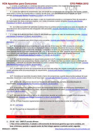  direito para o concurso CFOBA