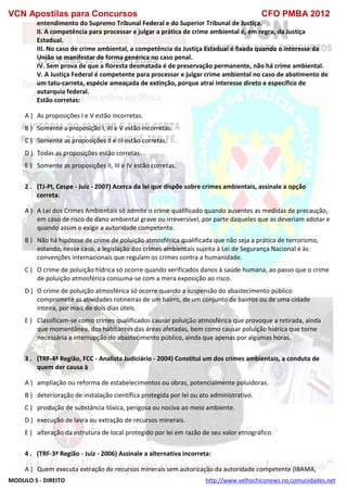  direito para o concurso CFOBA