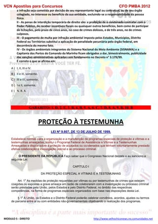  direito para o concurso CFOBA