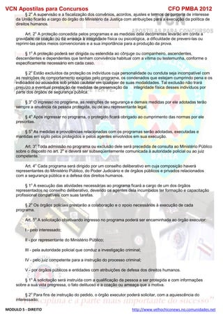  direito para o concurso CFOBA