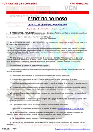  direito para o concurso CFOBA